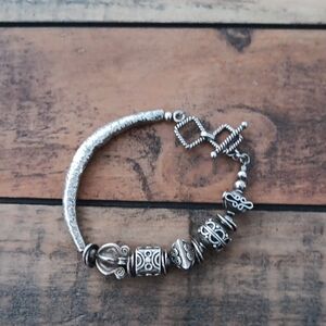 Chunky Hill Tribe Silver Bracelet